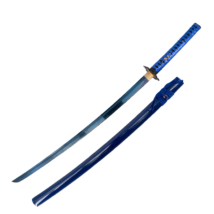 Katana para Práticas  AISI 1045 Azul Com Caixa  - 6