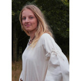 Medieval change dress Burglinde w. Trumpet sleeves, natural  - 3