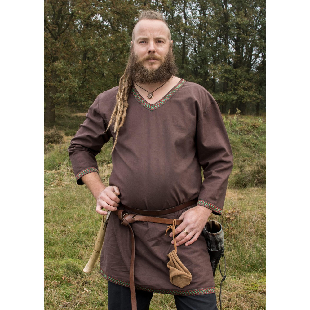 Cotton Viking Tunic, Chestnut  - 1