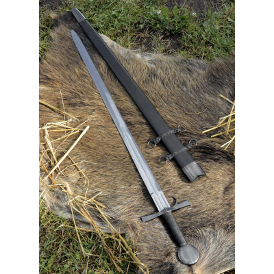 Espada medieval tardia milanesa com protetor de dedo, ca. 1432 DC  - 2