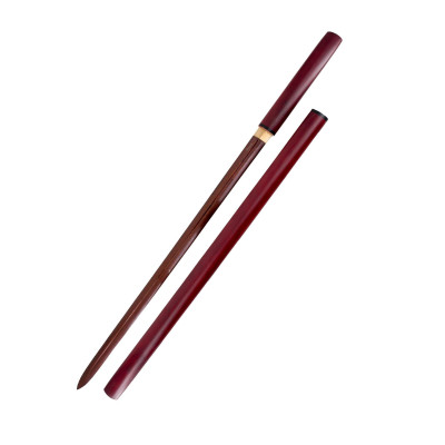 Shirasaya Bordeaux fonctionnel avec lame en acier au carbone AISI 104  - 4