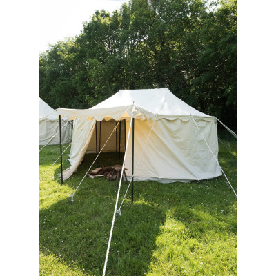 Tenda medieval Burgund, 5 x 8 m, cor natural  - 1