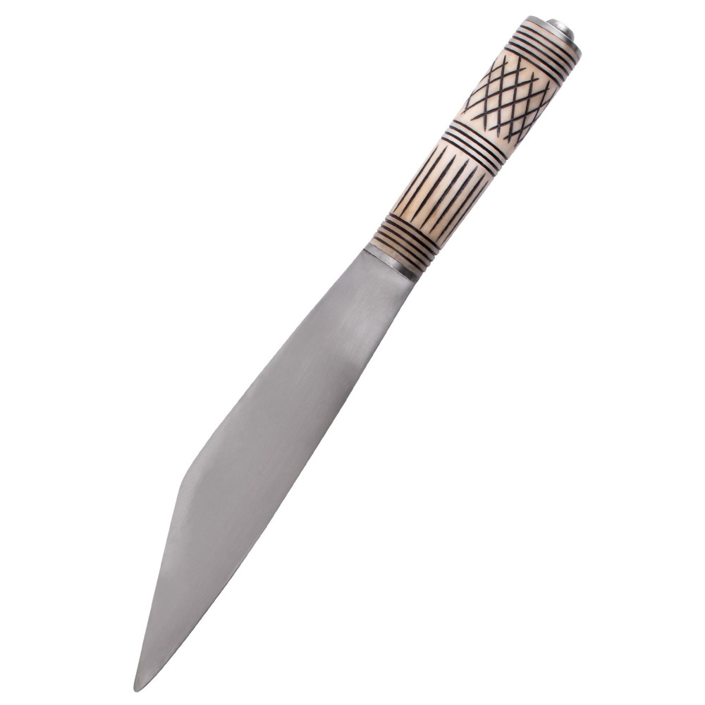 Faca Viking Scramasax, Seax com Cabo de Osso  - 1