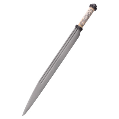 Couteau Viking Sax, cordon d’os avec motif nordique dans le style Jellinge, 17ème siècle. X  - 2