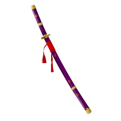 Katana One Piece Zoro Enma avec finition cuir lilas  - 3