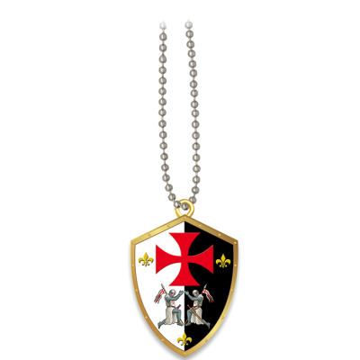 PENDENTIF DEUX CHEVALIERS TEMPLÁRIOS, Modèle1  - 1