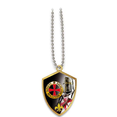 PENDENTIF DEUX CHEVALIERS TEMPLÁRIOS, Modèle5  - 1