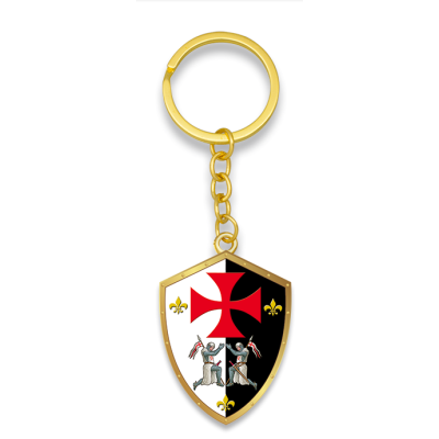 KEYCHAIN TWO KNIGHTS TEMPLAR, MODEL1  - 1