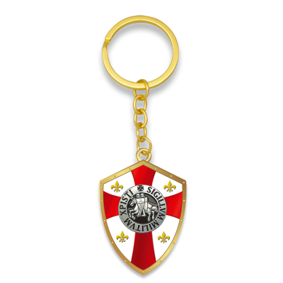 KEYCHAIN TWO KNIGHTS TEMPLAR, MODEL2  - 1