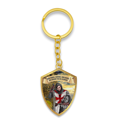 KEYCHAIN TWO KNIGHTS TEMPLAR, MODEL4  - 1