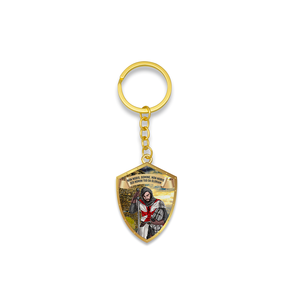 KEYCHAIN TWO KNIGHTS TEMPLAR, MODEL4  - 1