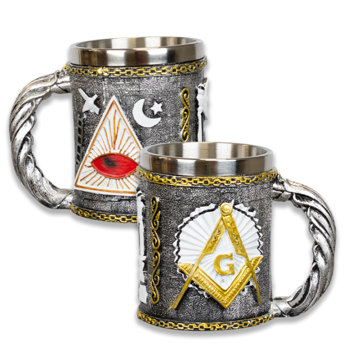 Taza masónica de aluminio  - 1