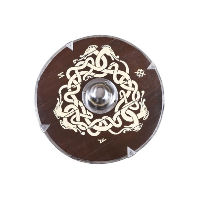 Escudo anglosajón con motivo de serpiente y runas, 61 cm  - 2