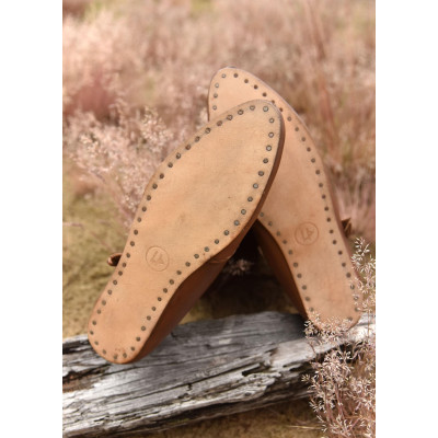 Botas vikingas medievales con palancas, marrones  - 3