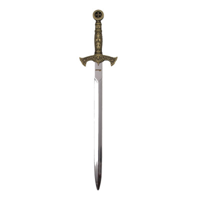 Golden ornate Mini Templar Sword  - 1