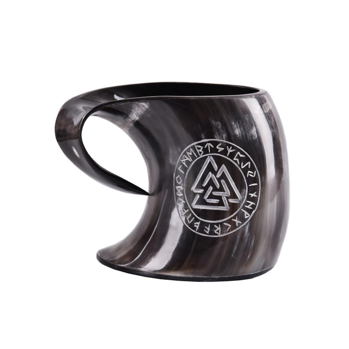 Horn Beer Mug / Tankard - Valknut  - 1