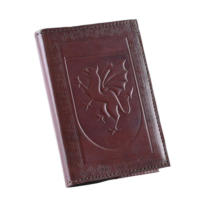 Diary Pocket notebook bound in gofrado leather, approx. 17.5 x 12 cm  - 1
