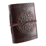 Pequeño diario de bolsillo encuadernado en piel gofrado, aprox. 9 x 7 cm  - 1