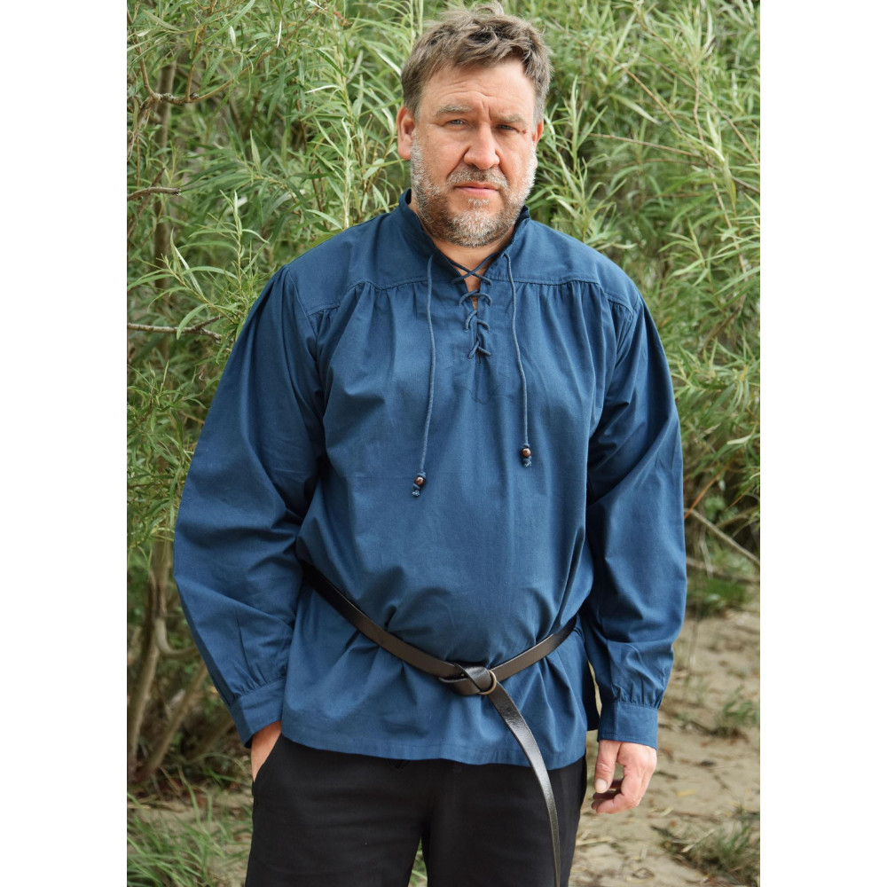 Medieval shirt Ludwig, blue  - 2