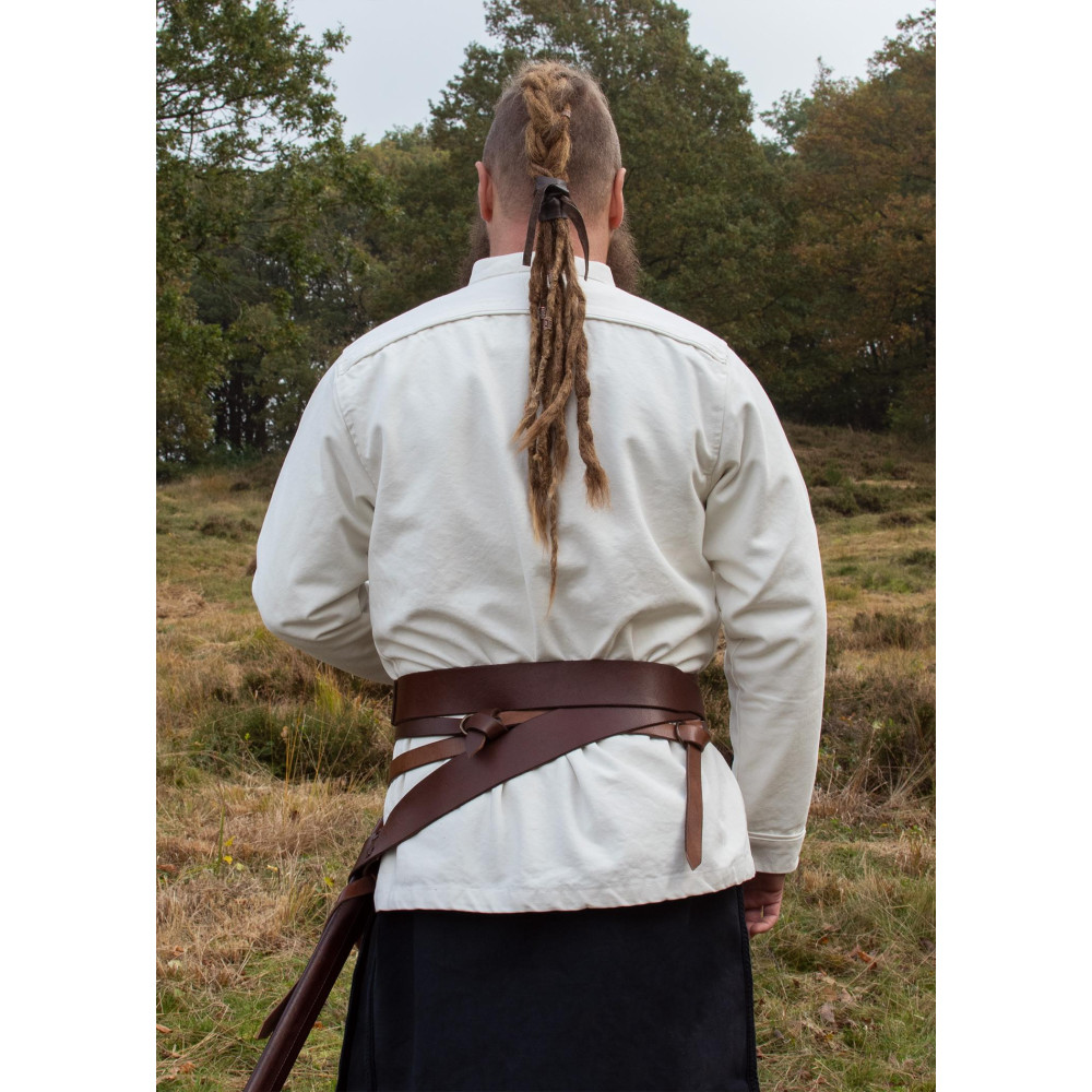 Chemise sans lacet médiéval robuste, blanc  - 4