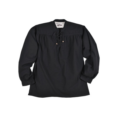 Camisa medieval Ludwig, preta  - 1