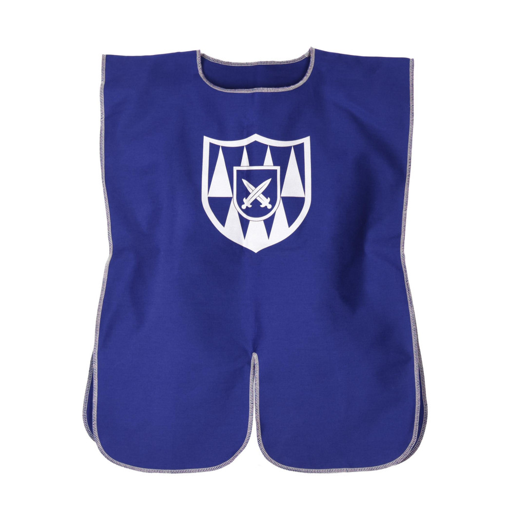 Tabardo pour enfants médiévaux, bleu  - 1