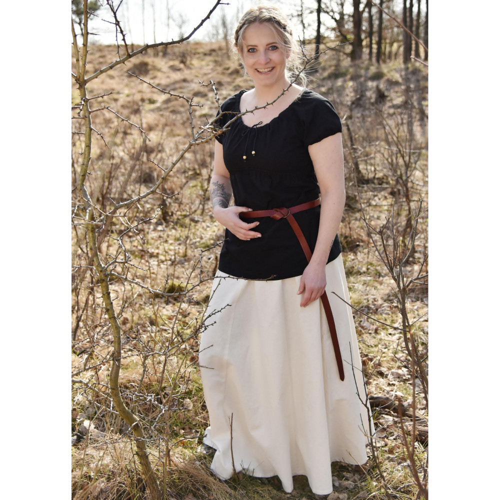 Medieval skirt, wide flare, natural color  - 1