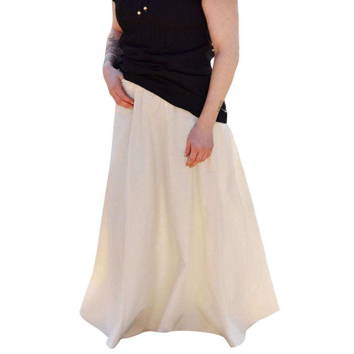 Medieval skirt, wide flare, natural color  - 3