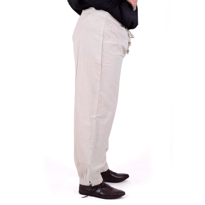 Calças com cordão (calças), cor natural  - 1