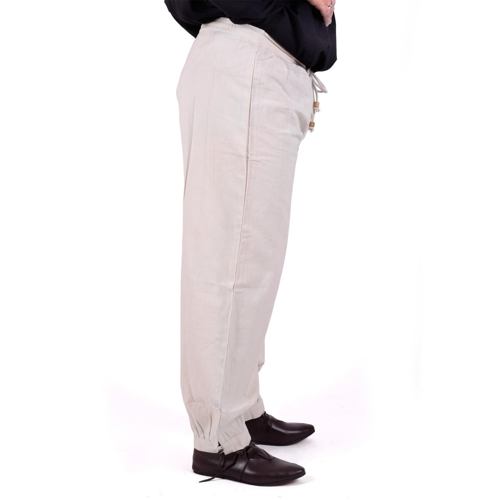 Calças com cordão (calças), cor natural  - 1