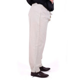 Calças com cordão (calças), cor natural  - 1