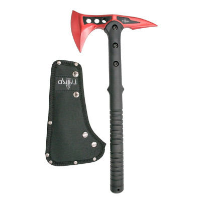 Machado em aço 420 com acabamento vermelho e preto  - 1