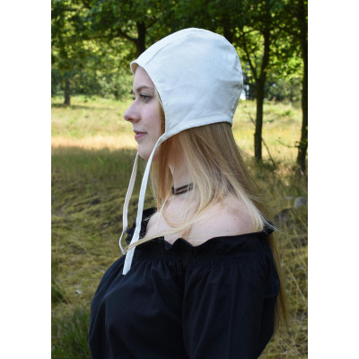 Coifa medieval com laços em natural  - 2