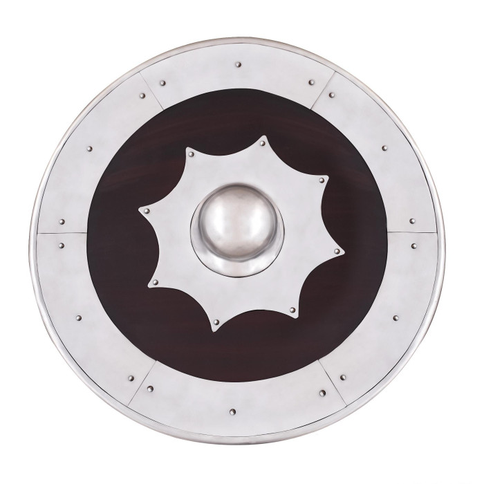 Escudo decorativo de madeira guerreiro  - 7