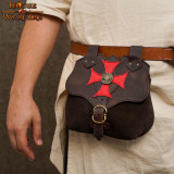 Bolso de cintura Crusader hecho a mano en cuero genuino  - 1