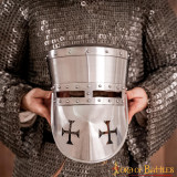 Casque en acier Knight Templar du 13ème siècle avec calibre de doublure rembourrée 16  - 2