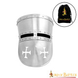 Casque en acier Knight Templar du 13ème siècle avec calibre de doublure rembourrée 16  - 3