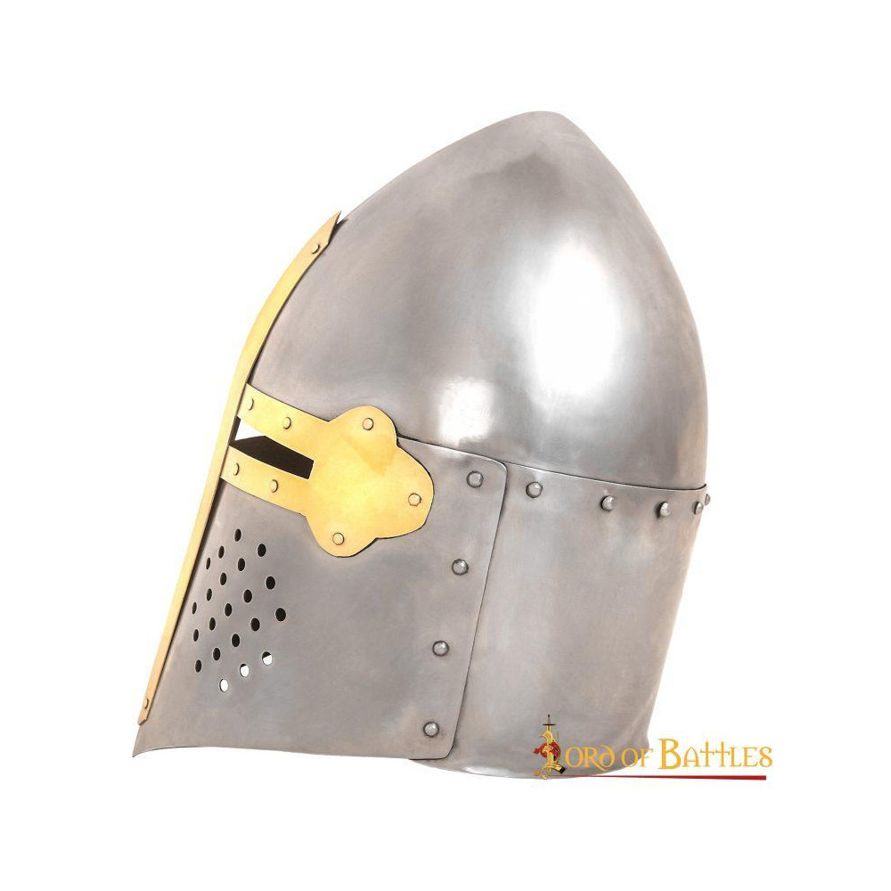 Helm Pan de Azúcar Casco Medieval Crusader Knight Calibre 16  - 1