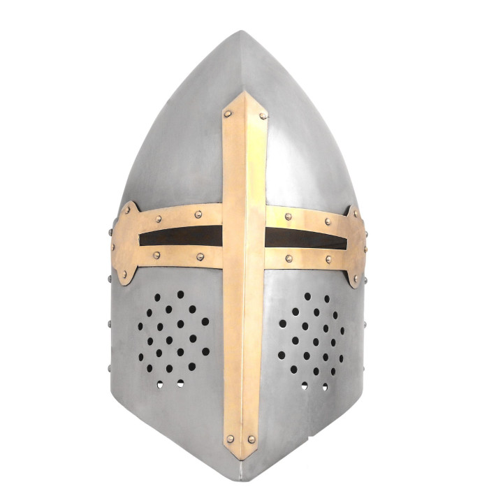 Helm Pan de Azúcar Casco Medieval Crusader Knight Calibre 16  - 7