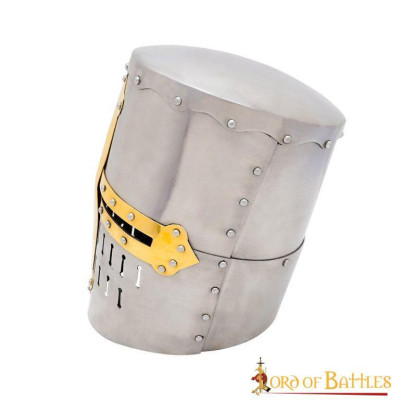 Casco grande del siglo 13 / timón de olla, calibre de 16 mm  - 1