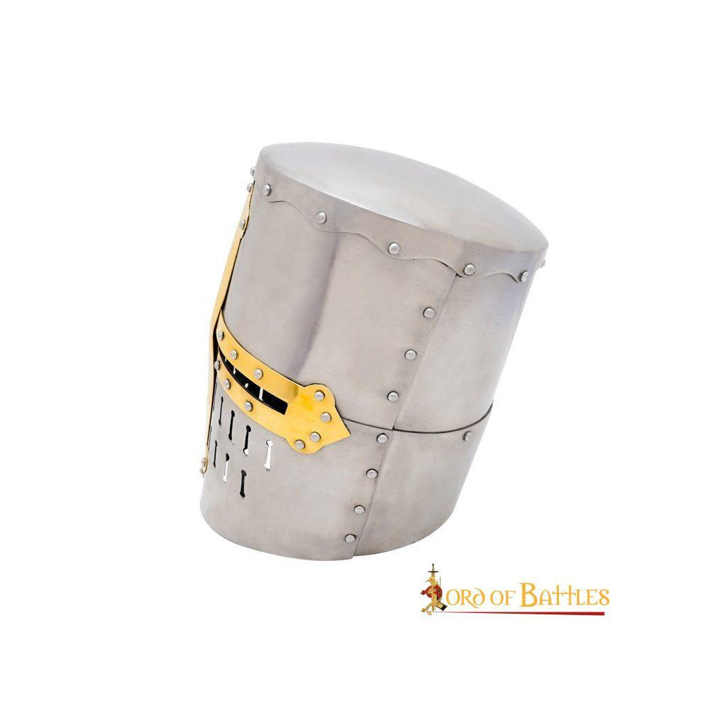 Casco grande del siglo 13 / timón de olla, calibre de 16 mm  - 1