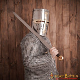 Casco grande del siglo 13 / timón de olla, calibre de 16 mm  - 2