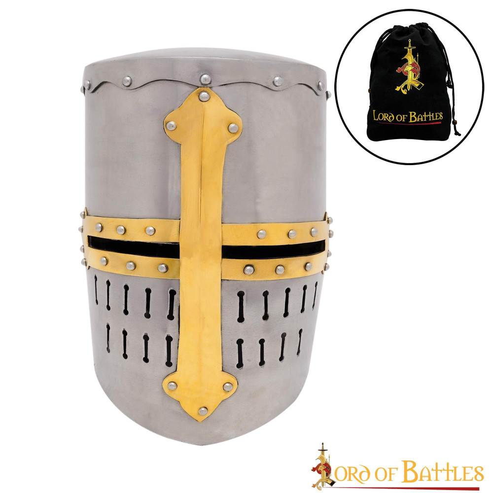 Casco grande del siglo 13 / timón de olla, calibre de 16 mm  - 6