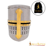 Casco grande del siglo 13 / timón de olla, calibre de 16 mm  - 6