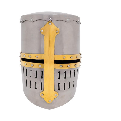 Casco grande del siglo 13 / timón de olla, calibre de 16 mm  - 7