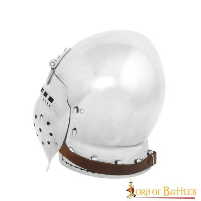 Casque médiéval entièrement fonctionnel Calibre BATTLE READY 16 Casque en acier  - 1