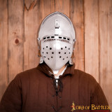 Casque médiéval entièrement fonctionnel Calibre BATTLE READY 16 Casque en acier  - 4