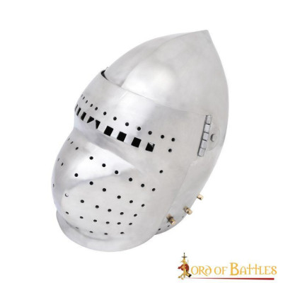 Casco Bascinet con visera completa del siglo XIV calibre 14mm  - 1
