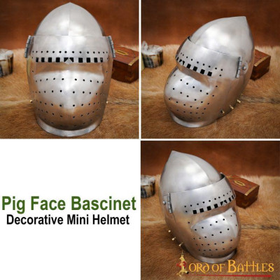 Casco Bascinet con visera completa del siglo XIV calibre 14mm  - 5