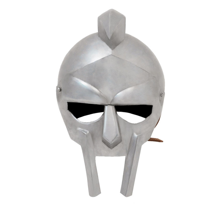 Casco de acero histórico Fierce Gladiator con forro de cuero calibre 18  - 7
